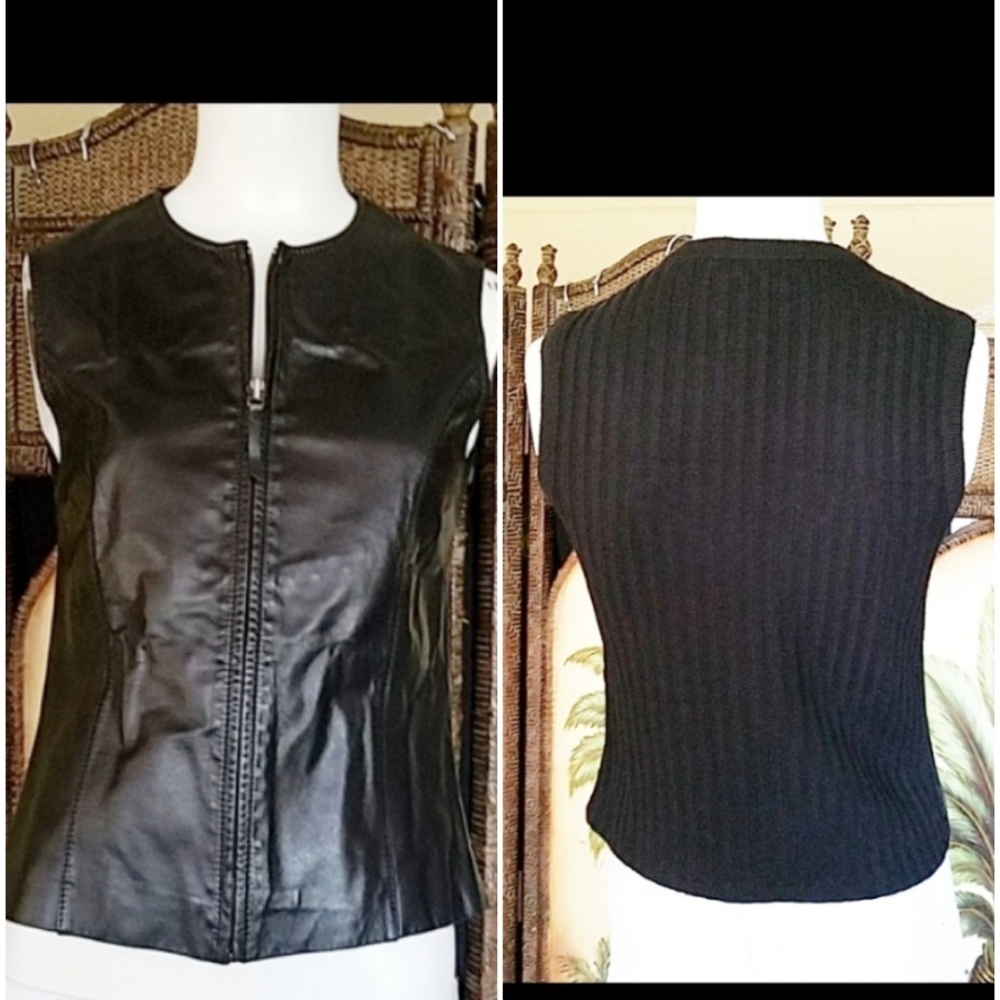 Geoffrey Beene Sport Leather/sweater vest